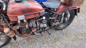 Marks diesel motor cycle! Mark converted it himself! | Anson Engine Museum