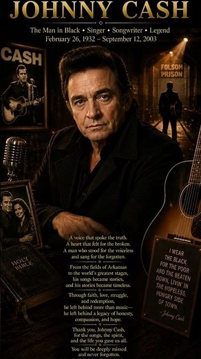 Remembering Johnny Cash 1932–2003 🖤🕊️