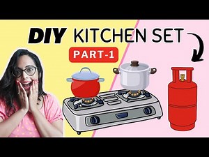 DIY Mini Kitchen Set HACKS and IDEAS | How to make a mini kitchen at home? #toykitchen #kichen