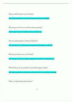 California Firearm Safety Certificate Practice FSC Questions and Answers Latest Version 2025/2026