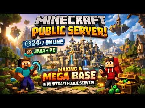 Making a Mega Base In Minecraft Public Server | Live