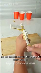 How to make an automatic-loading submachine gun with paper #shorts #videoviral #fyp #art #diy