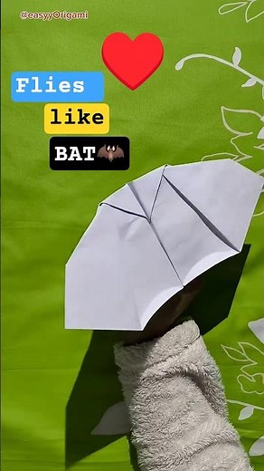Fold a Paperplane that flies like a bat #shorts #short