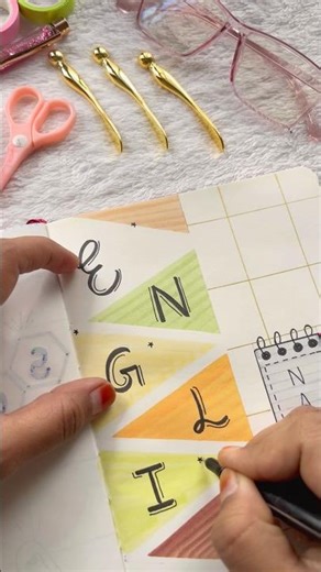 💫Front Page Design - ENGLISH✨Easy & Aesthetic -School Project #shorts#art#frontpage#joinwithiba#diy