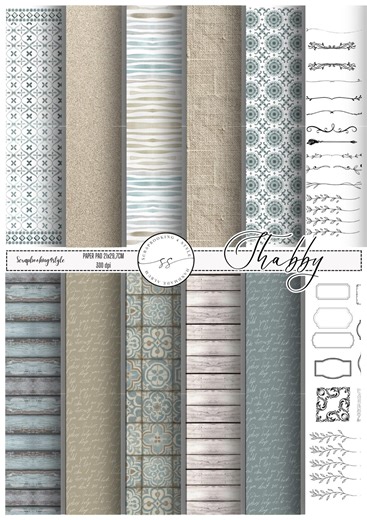Shabby Chic Digital Paper Pack A4   PNG Labels | Vintage Scrapbook Paper | Shabby Scrapbooking Kit for Birthday Album & Memory Keeping - Etsy