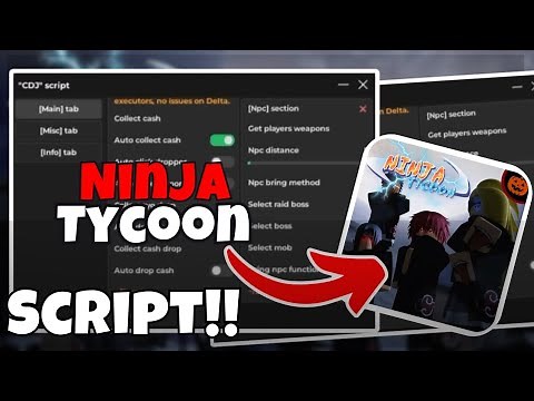 Ninja Tycoon (v4.5) SCRIPT - Auto Cash, Auto Farm! (Mobile & PC) PASTEBIN 2024 [AKAT☁️] - UPDATE