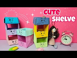 Origami paper desk organizer ( shelve ) : How to makes origami paper shelve ( box )