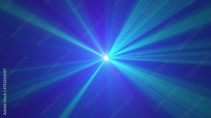 Rotating blue turquoise light beams. Dynamic colored light animation. Light background. 25fps