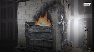 Banksy's 'Season's Greetings' goes on display