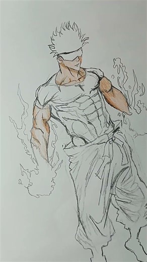 DRAWING GOJO #short #gojodrawing #trending #viralvideo #drawingtutorial #artlovers #trendingsong