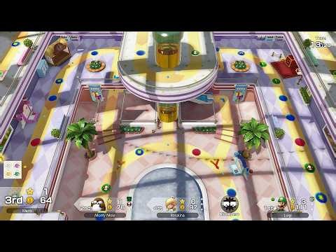 Super Mario Party Jamboree #333 Rainbow Galleria Waluigi vs Monty Mole vs Rosalina vs Luigi