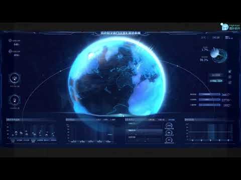 Hightopo 3D Smart Medical Dashboard & Data Visualization Wall