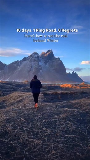 10 day Iceland itinerary in the Winter that takes you around the full Ring Road plus the Snæfellsnes Peninsula , hitting every major location along the way. You’ll see waterfalls, glaciers, black-sand beaches, geothermal fields, and fishing towns that look frozen in time. This is the ultimate Iceland road trip and I made it very simple to on a day to day itinerary. (the access is on my profile and is $0) 🚗 Starting from Reykjavík, you’ll loop the island and stop at iconic spots like ⚠️ Winter t