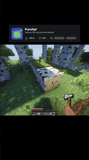 This Mod adds REAL Hand Animations to Minecraft #minecraft #shorts