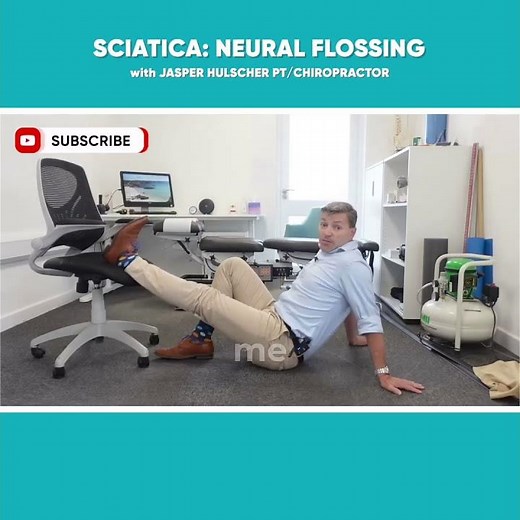 🔥Advanced Sciatica Flossing exercise! #sciatica #sciaticnervepain