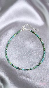 Turquoise Beaded Anklet - 2mm Green Faceted Crystal Dainty Anklet - African Turquoise Anklet Beach Jewelry Waterproof Anklet Gift for Her - Etsy