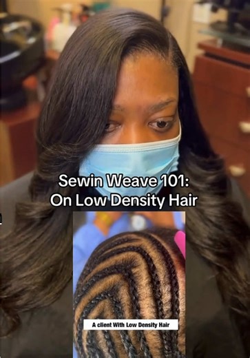 Achieving Seamless Weaves with Low Density Hair