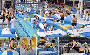 Kids flock to three-day inflatable waterpark