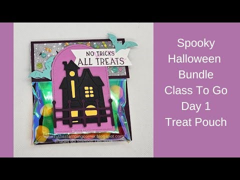 Stampin' Up! Spooky Halloween Bundle Class To Go Day 1-Haunted House Treat Pouch
