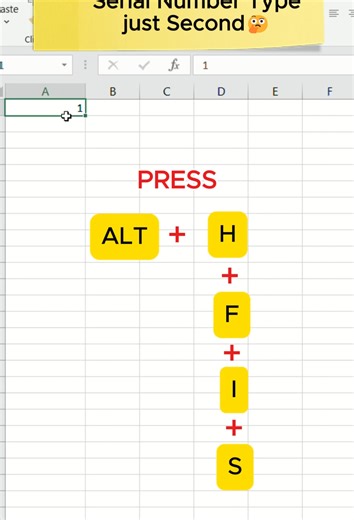 Automatic Serial Number Generation in Excel