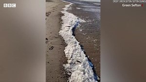 Sea ice has been found on a beach! ❄️🥶 More details here. https://bbc.in/3FFxMWv | BBC Manchester