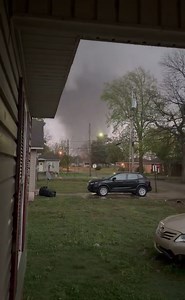 Large tornado when it first dropped in Bay, AR 30 about 30 minutes ago. This video is not sped up, it’s moving about 65 mph.📷 Brittany Kimberley | Meteorologist Eric Graves