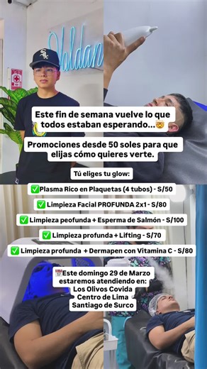 Volvieron las promociones de fin de semana 🤯✨ con precios desde S/50 #valdani21
