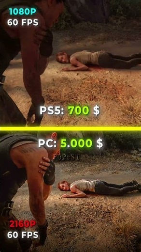 PS5 vs $5,000 PC DLSS 5 - The Last of Us Graphics Comparison Part 1 🤯🔥