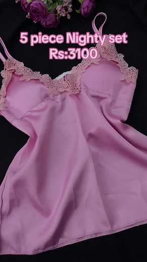Pink Barbie Satin Nighties Set: Small to XL Sizes Available