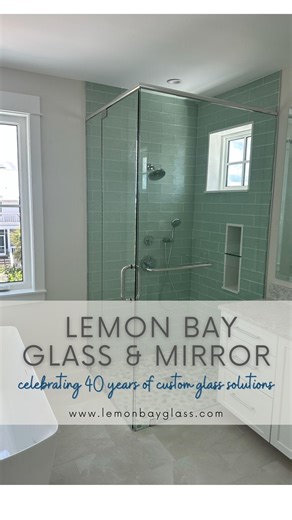 For 40 years, Lemon Bay Glass has proudly served homeowners and businesses throughout Charlotte and Sarasota Counties. From custom shower enclosures and mirrors to replacement windows, doors, and commercial glass installations, our experienced team delivers quality work with care and precision on every project. Locally owned. Community focused. Trusted since 1985. 📞 941-475-1281 Monday–Friday | 7 a.m. – 4 p.m. Visit our Englewood showroom or explore our galleries online. Happy 2026 from all of 