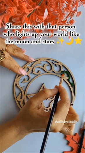 Shradha | Handmade art & home decor on Instagram: "Share this with your special someone 💓 Follow for more @shades.by.shradha #shadesbyshradha #handmadewithlove #giftideas #homedecor #budgetfriendly #handmadegifts #handmade #dmtobuy #dmtoorder📩 #moon #moonlovers #moonmagic #chand #moonandstars #Christmas2025 #ChristmasDecor #christmas"