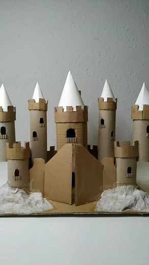 Cómo hacer un castillo de cartón fácil con rollos de papel