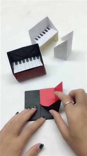 Fold a Mini Piano! 🎶 Easy Paper Craft Box / Origami Instrument for Beginners #papercraft