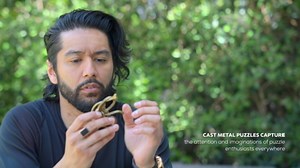 BePuzzled | Hourglass Hanayama Metal Brainteaser Puzzle Mensa Rated Level 6, for Ages 12 and Up