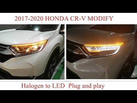 2017-2020 HONDA CR-V Modify from halogen to led, plug and play, car headlight modification at home