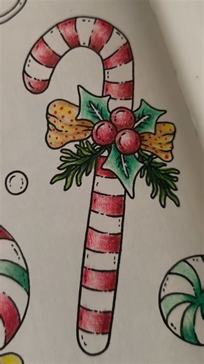 Cordelia on Instagram: "Super easy gold bow coloring from God Jul or Merry Christmas coloring book by @hannakarlzon #colouringtutorial #coloringprocess #colouringbook"