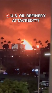 150K views · 5.3K reactions |  Massive explosion of oil refinery in Los Angeles People run for cover and panic spreads after a huge explosion rocks Chevron’s El Segundo oil refinery near Los Angeles Flames lighting up the night sky for miles. This doesn’t just “happen”. #la #trump #america #europe #russia #israel #ukraine #palestine #geopolitics | Ethan Levins | Facebook