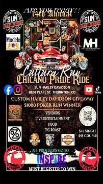 2026 Chicano Pride Ride Denver. Ozomatli performs live! #cordovaestilo #chicanostyle #vicla #303