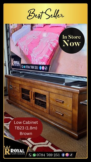 29 reactions | Organize beautifully with our best-selling brown low cabinet. A stylish storage solution for any room! ✨ #bestseller #homeorganization #storage #elegance #royalfurnishers | Royal Furnishers Limited | Facebook