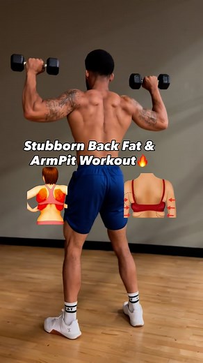Stubborn Back Fat & ArmPit Workout‼️ Light Dumbbells Required (5-15 Pounds)✅ Remember to combine your workout routine with a balanced diet and consistent effort for optimal results✅ Share & Save ✅ #backday #backworkout #backfatworkout #burnfat #fatloss #exercise #motivation #fitness #getfit #personaltrainer #reels #explore #viral | Quinton Jackson