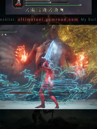 Dark Moon Greatsword vs Fire Giant in Elden Ring