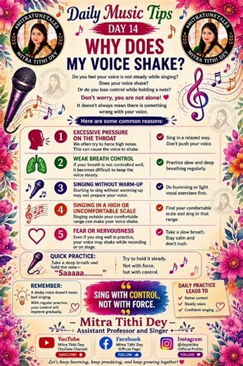 Why Does My Voice Shake While Singing? | Singing Tips 14 | Mitra Tithi Dey