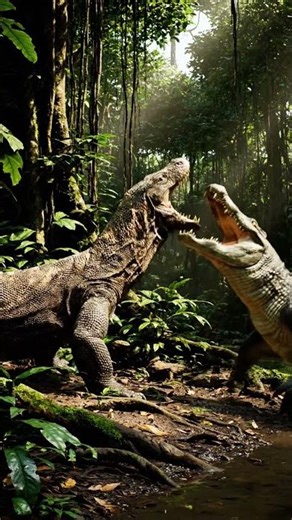 #shorts #komodo dragon vs alligator