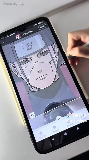 Draw Hashirama from Naruto with ARdrawing App