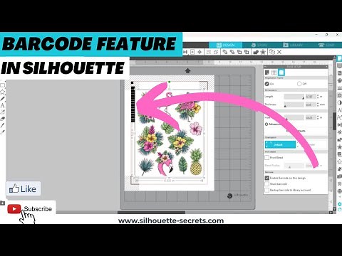 Barcode Print and Cut feature in Silhouette Studio