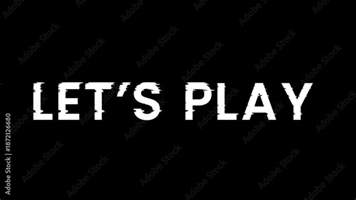 Glitch Text let's play 123 text countdown animation