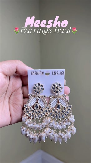 Festive earrings haul from Meesho🩷 #earrings #earringshaul #jhumka #meeshohaul