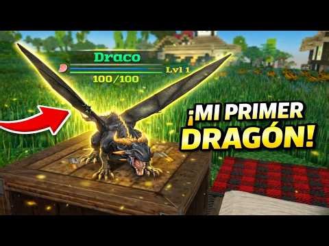 ¡MI PRIMER DRAGÓN! 🐉 + MINERALES y ARAÑAS | Block Story #2