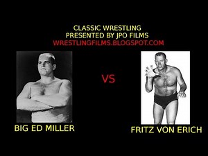 Fritz von Erich vs Big Ed Miller professional wrestling 1950's 1960's Buffalo