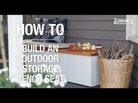 How to build an outdoor storage bench seat - Bunnings Warehouse